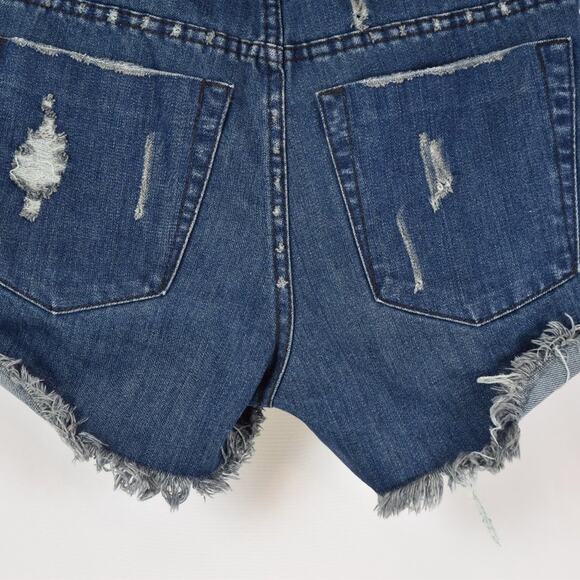One Teaspoon Distressed Denim Jean Shorts Size 26 - Picture 13 of 16